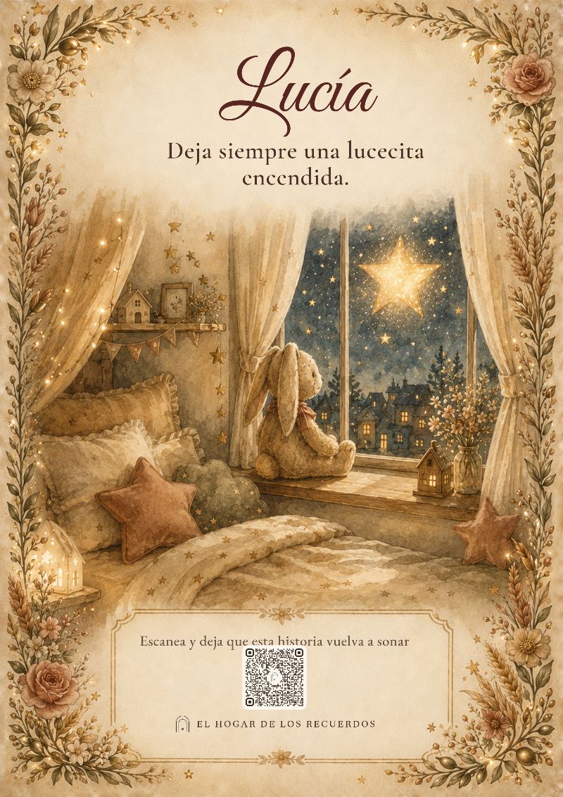 Lámina de la historia Lucia y la estrella dormilona