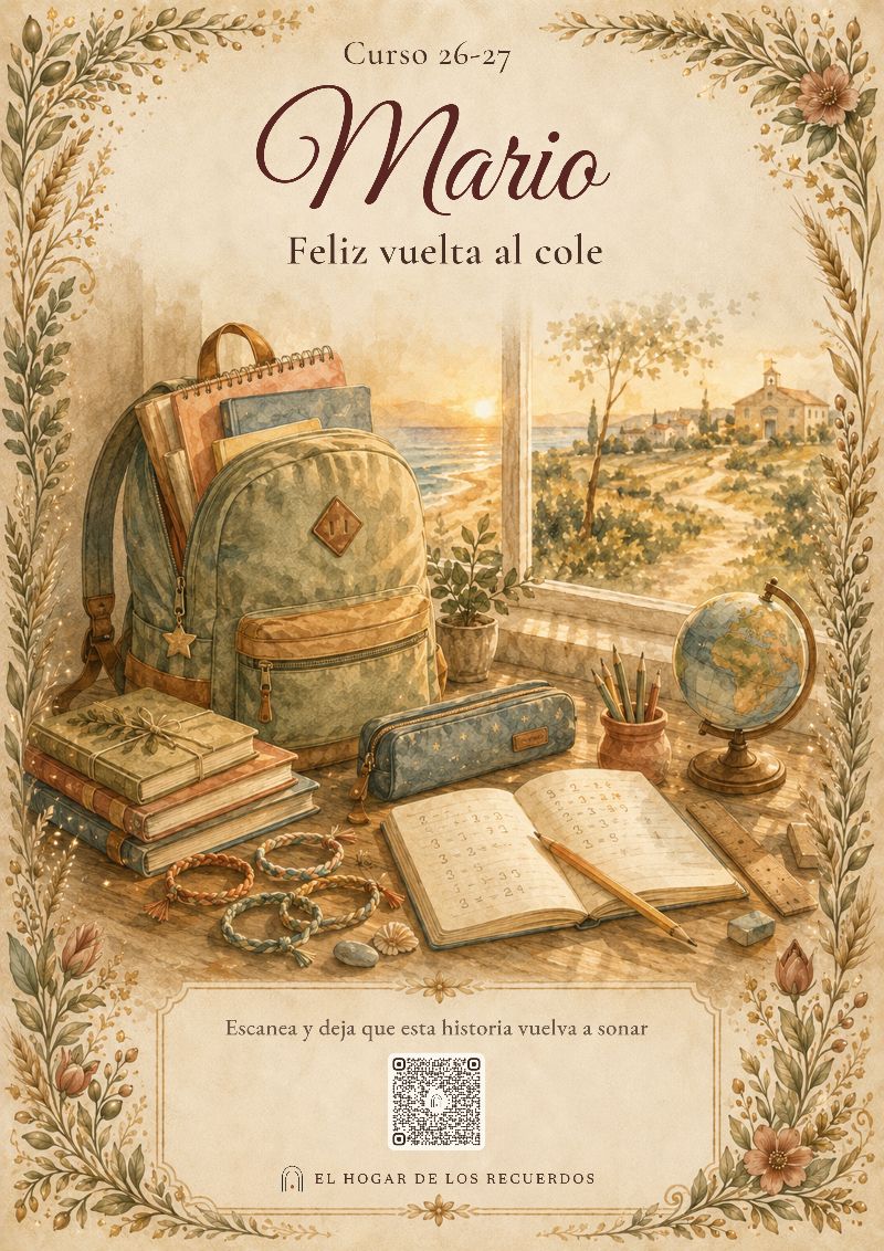 Lámina de la historia Vuelta al cole, Mario
