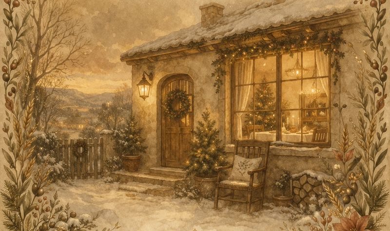 Ilustración de la lámina Nochebuena